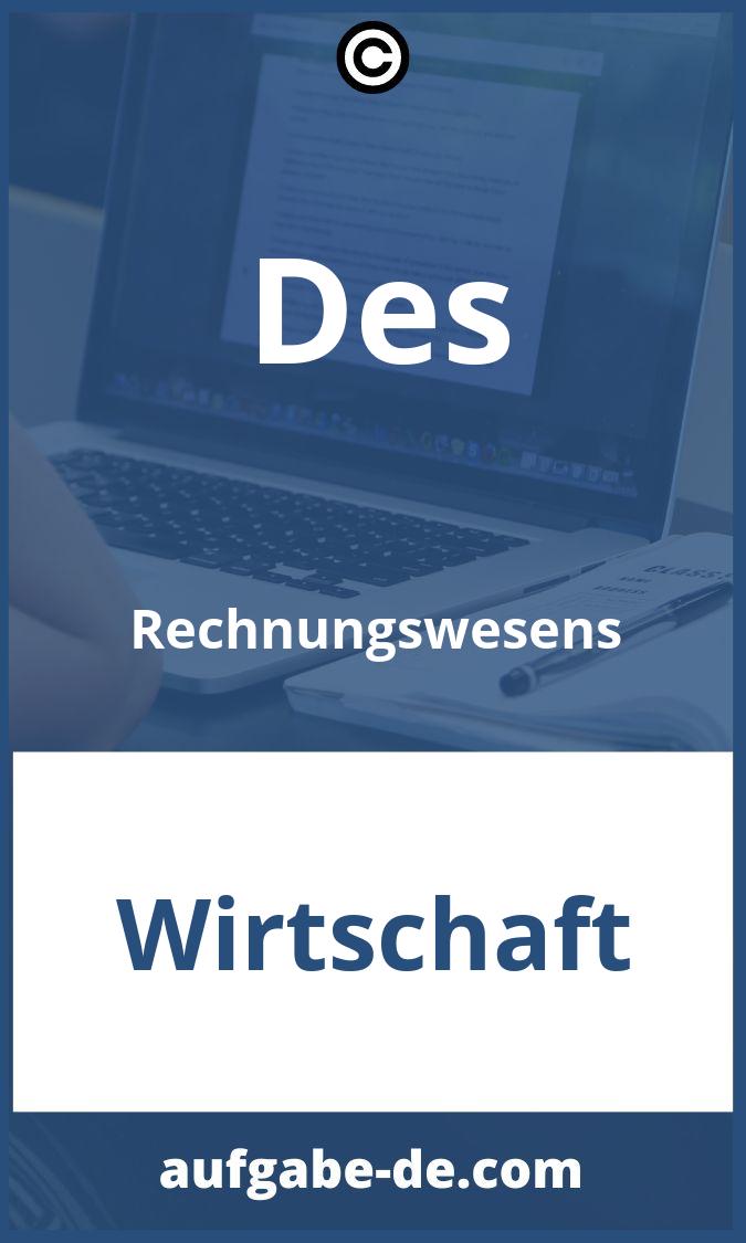 Des Rechnungswesens Aufgaben PDF