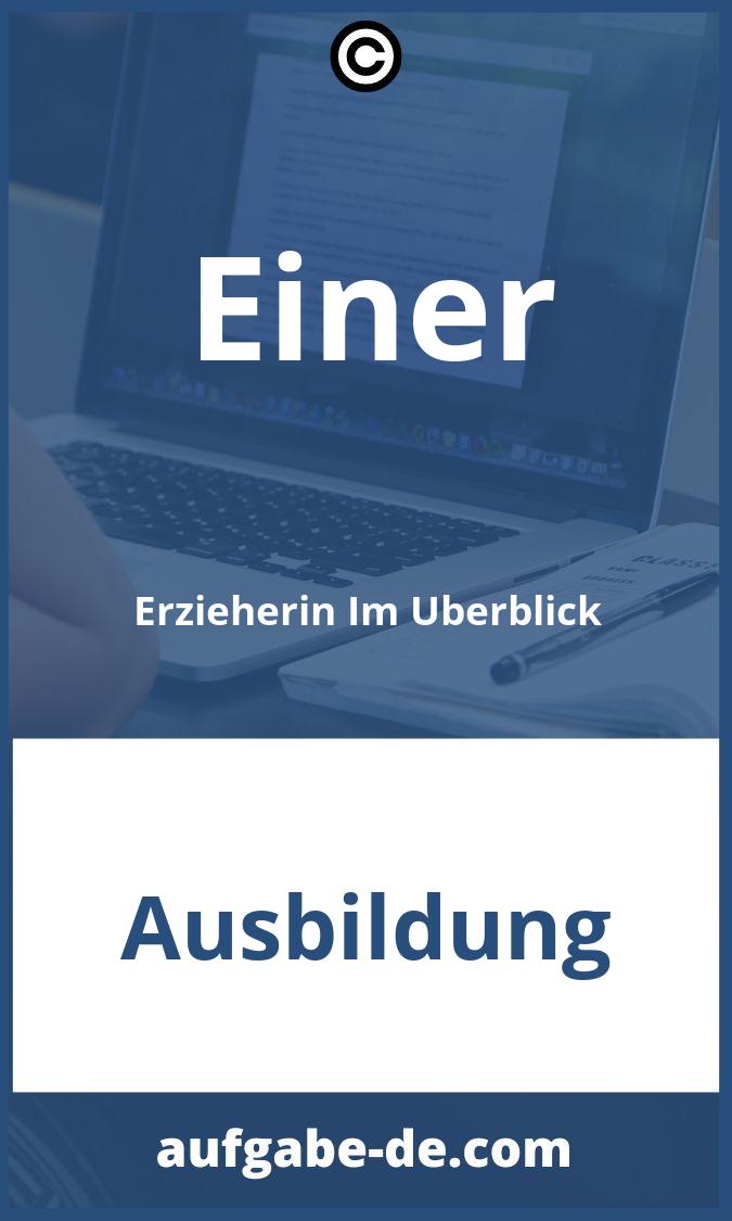 Einer Erzieherin Im Überblick Aufgaben PDF