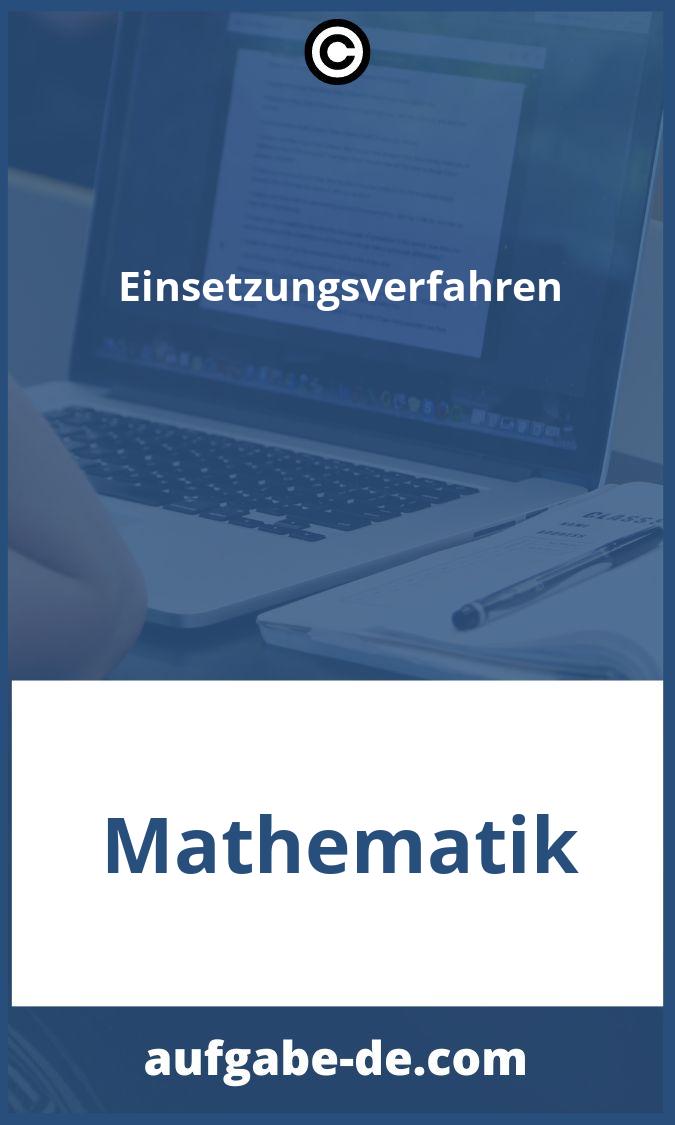 Einsetzungsverfahren Aufgaben PDF