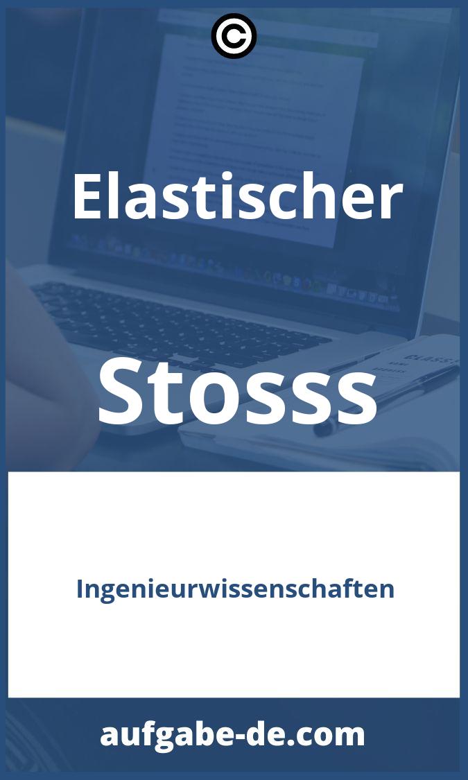 Elastischer Stoß Aufgaben PDF