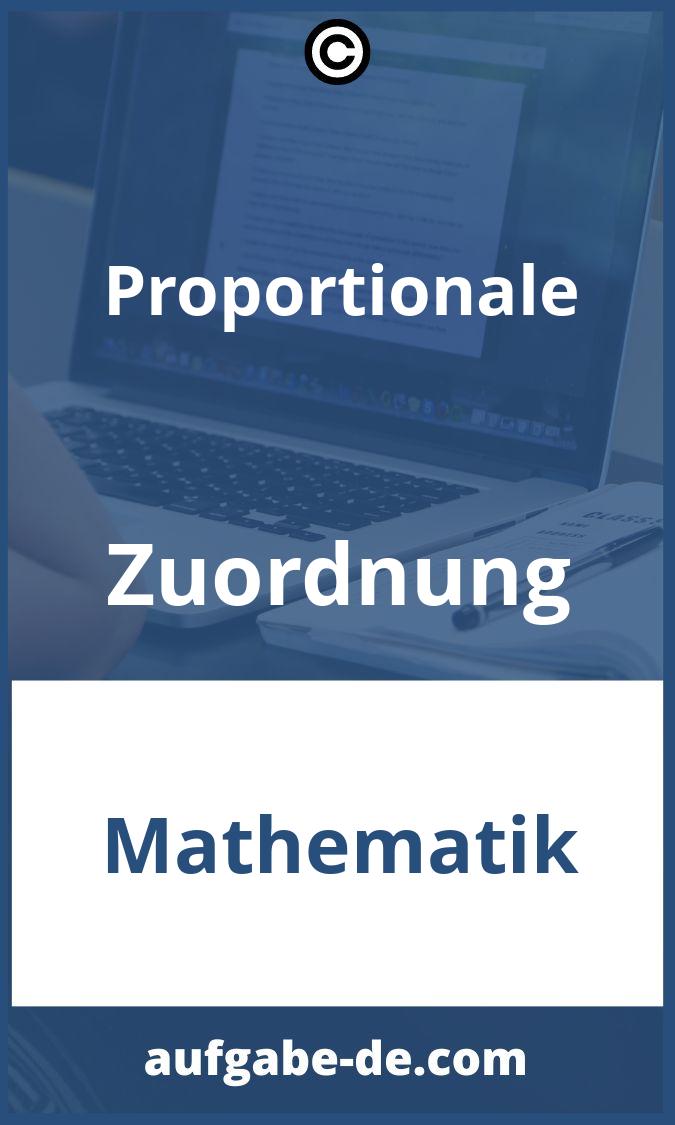 Proportionale Zuordnung Aufgaben PDF