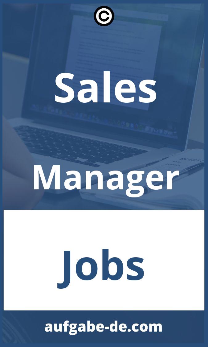 Sales Manager Aufgaben PDF