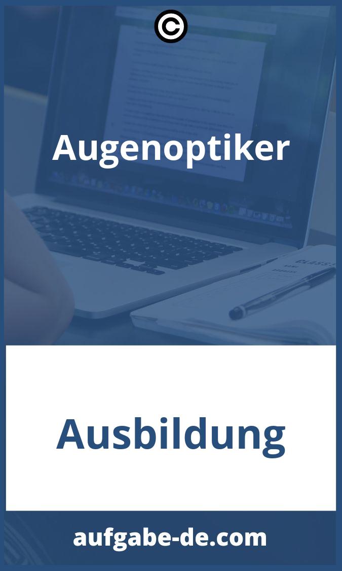 Augenoptiker Aufgaben PDF