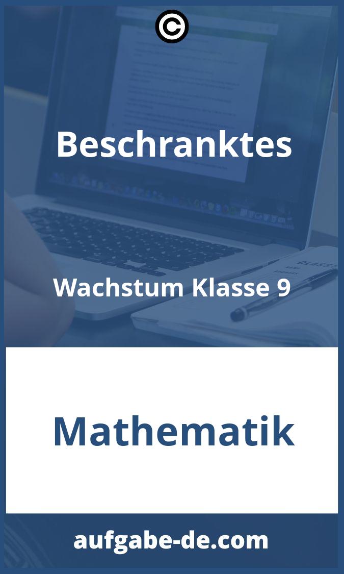 Beschränktes Wachstum Klasse 9 Aufgaben PDF