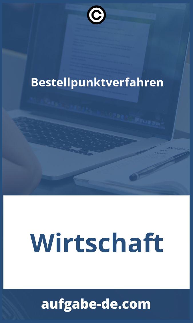 Bestellpunktverfahren Aufgaben PDF