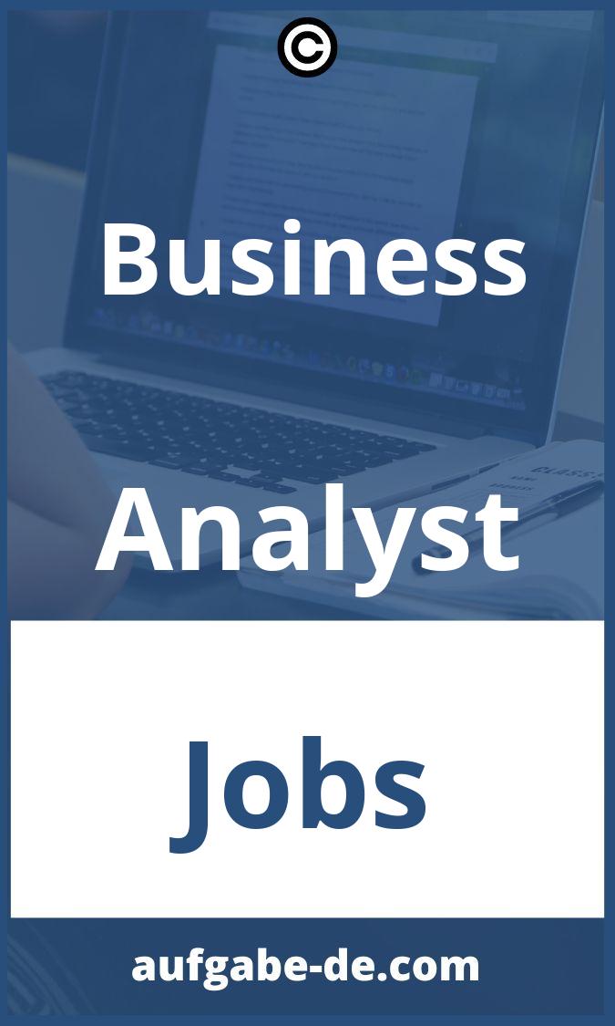 Business Analyst Aufgaben PDF