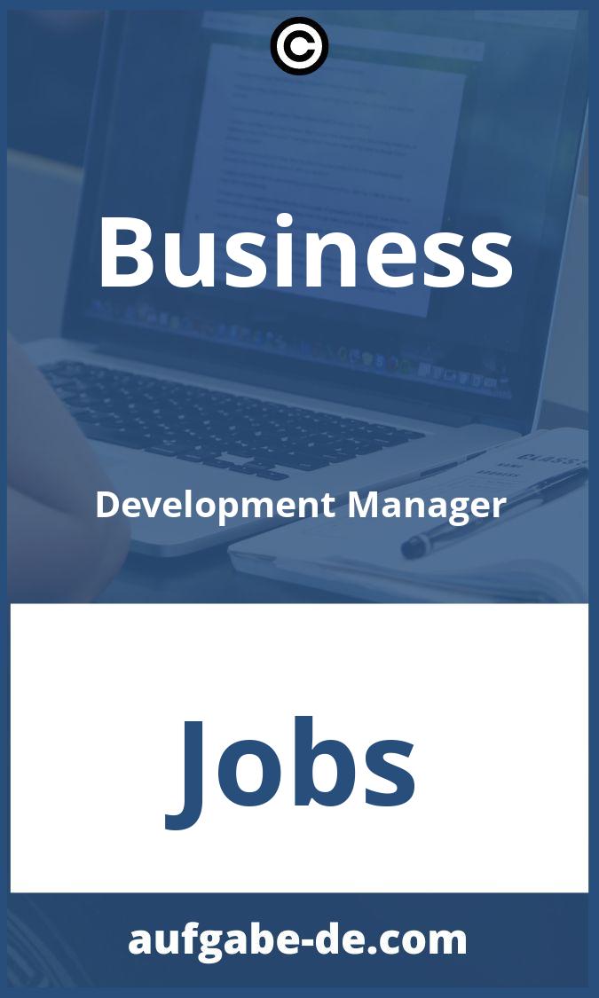 Business Development Manager Aufgaben PDF