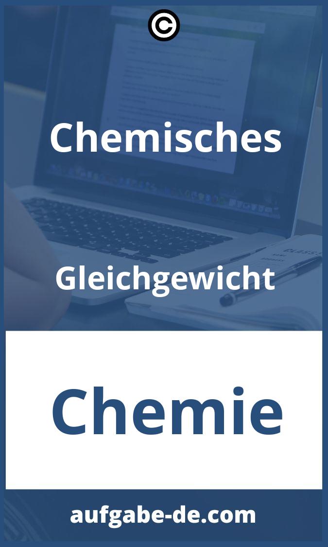 Chemisches Gleichgewicht Aufgaben PDF