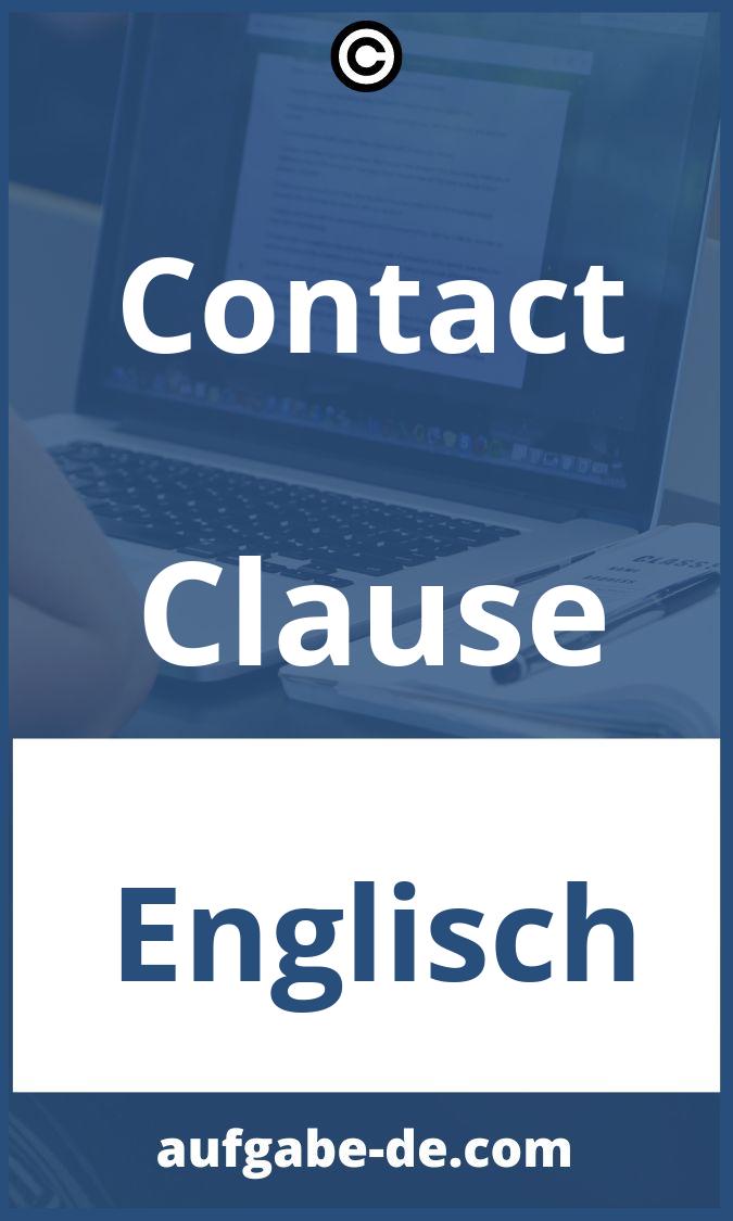 Contact Clause Aufgaben PDF