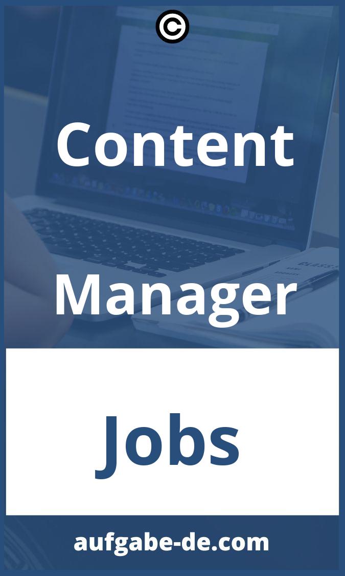 Content Manager Aufgaben PDF