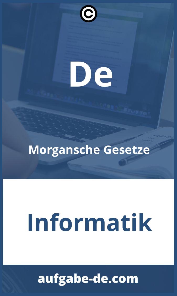 De Morgansche Gesetze Aufgaben PDF