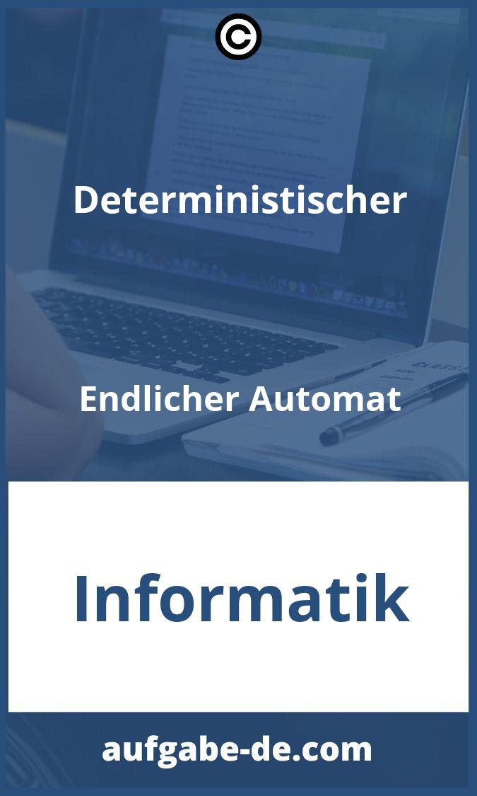 Deterministischer Endlicher Automat Aufgaben PDF