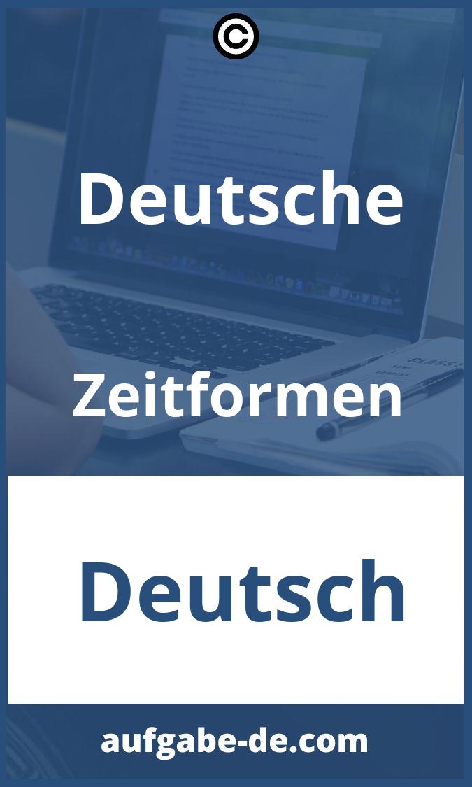 Deutsche Zeitformen Aufgaben PDF