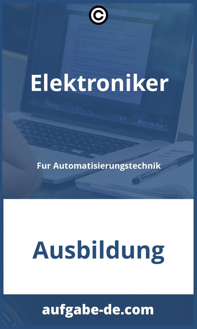 Elektroniker Für Automatisierungstechnik Aufgaben PDF