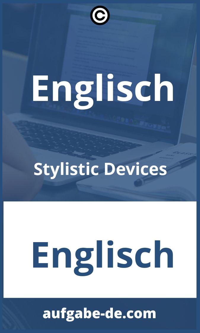 Englisch Stylistic Devices Aufgaben PDF