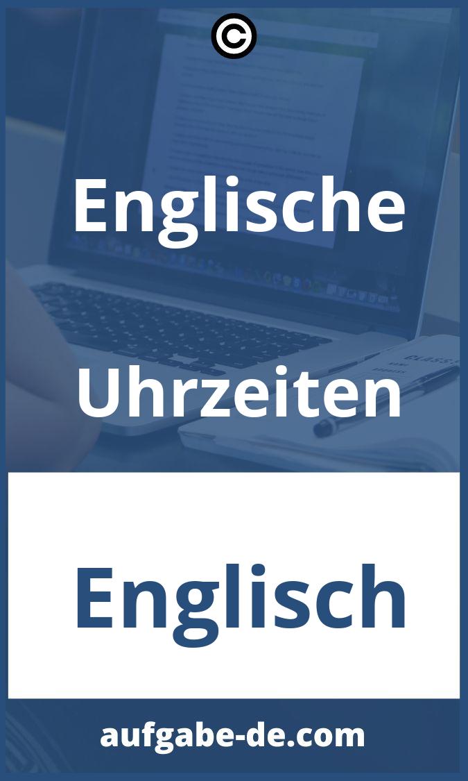 Englische Uhrzeiten Aufgaben PDF