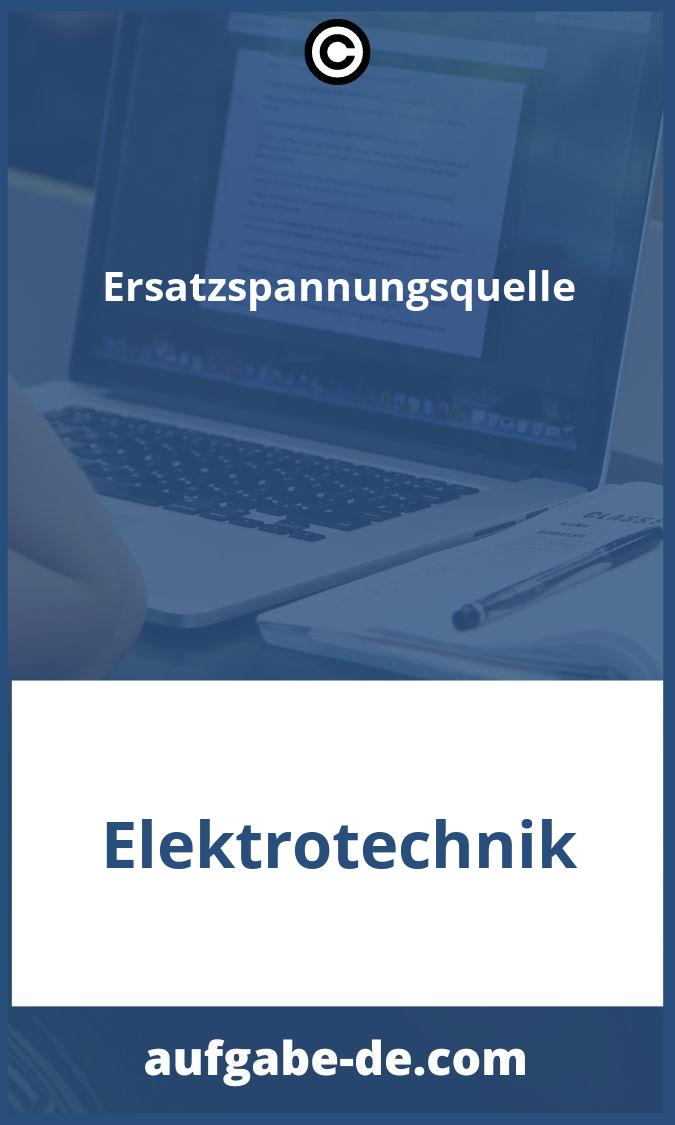 Ersatzspannungsquelle Aufgaben PDF