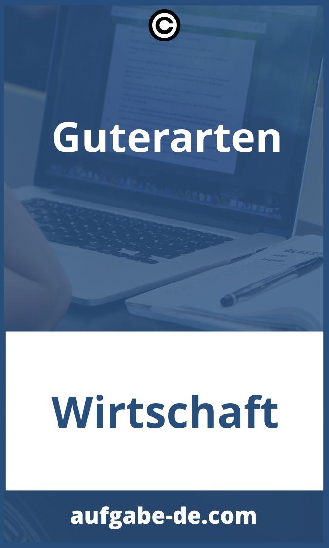 Güterarten Aufgaben PDF