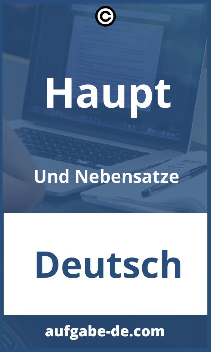 Haupt Und Nebensätze Aufgaben PDF