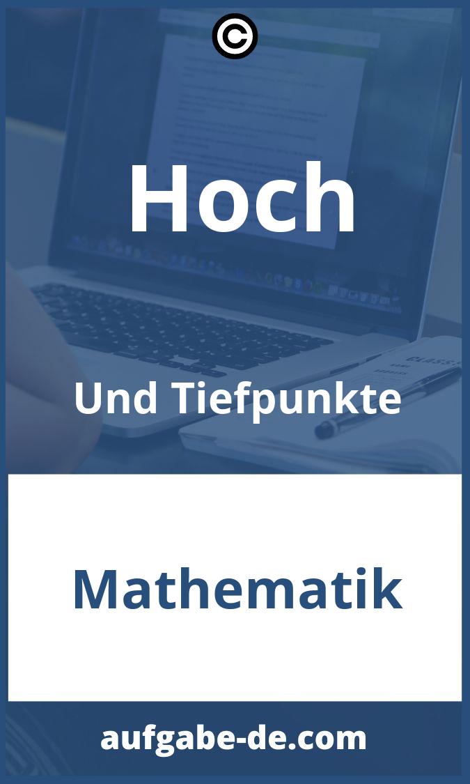 Hoch Und Tiefpunkte Aufgaben PDF