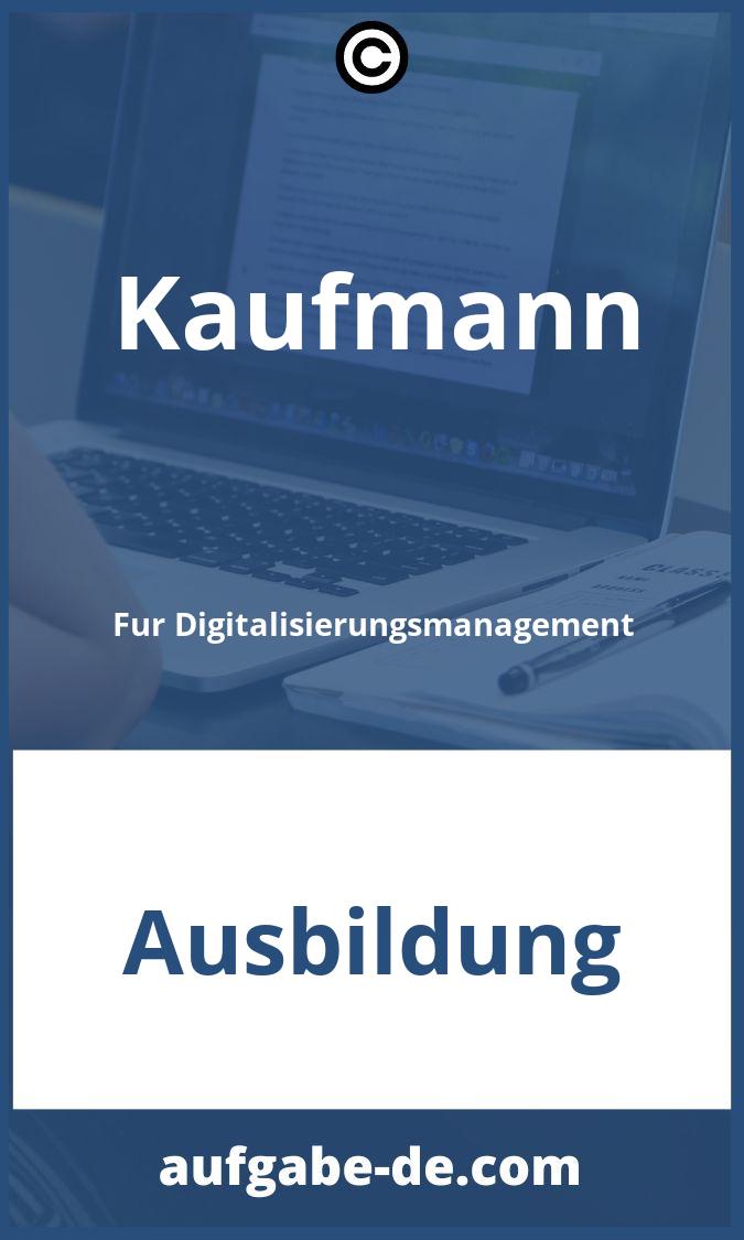 Kaufmann Für Digitalisierungsmanagement Aufgaben PDF