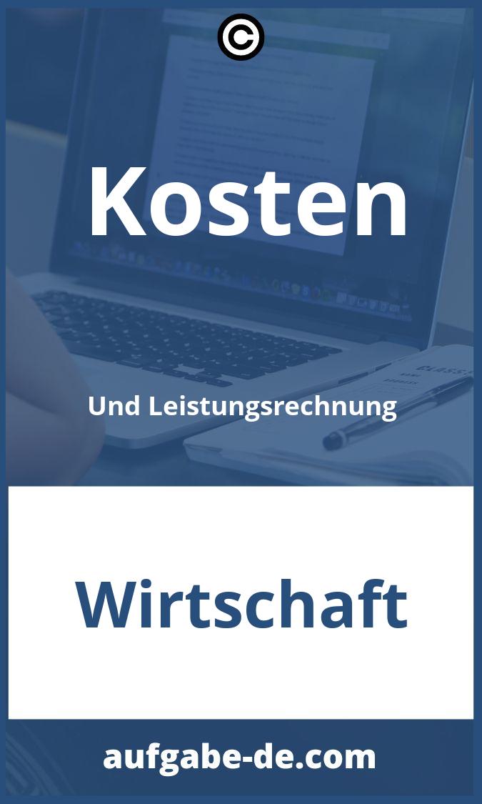 Kosten Und Leistungsrechnung Aufgaben PDF