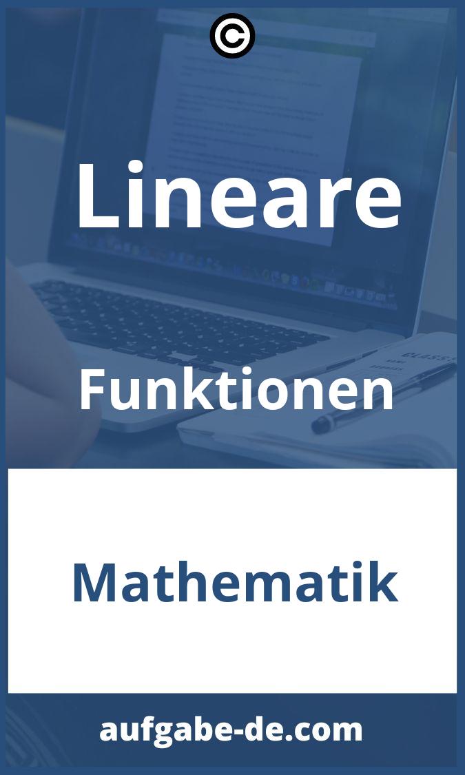 Lineare Funktionen Aufgaben PDF