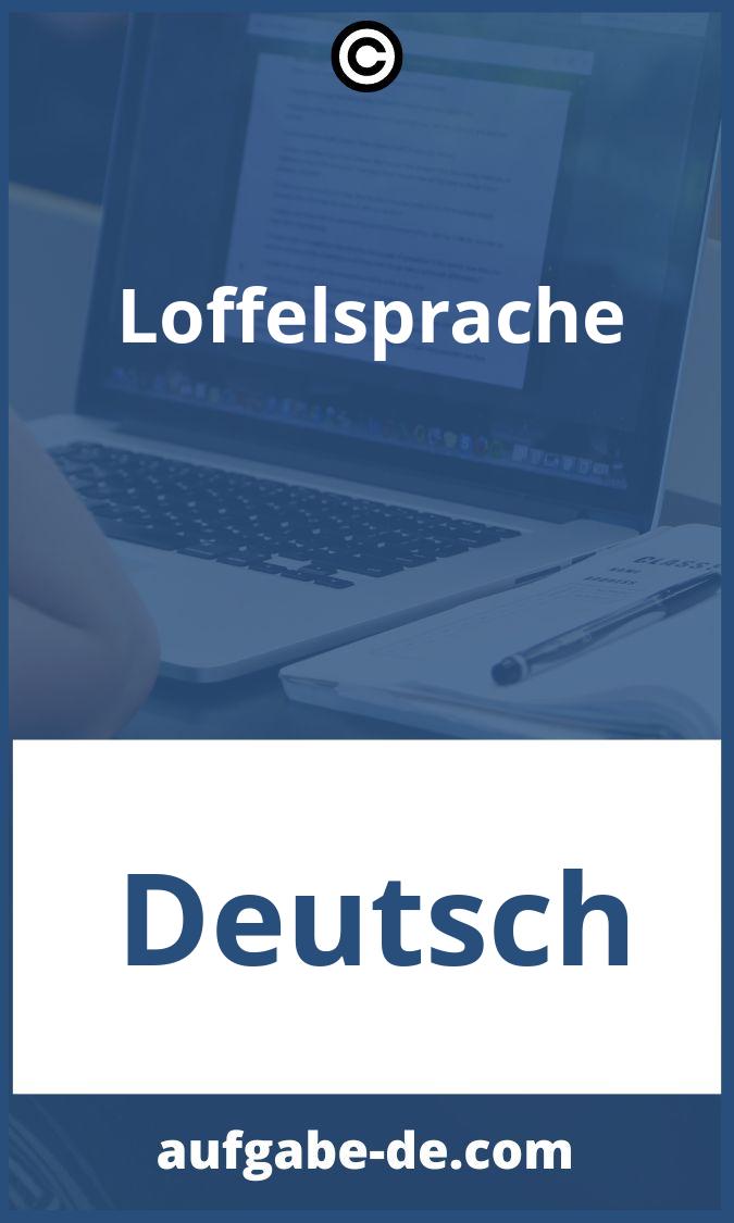 Löffelsprache Aufgaben PDF