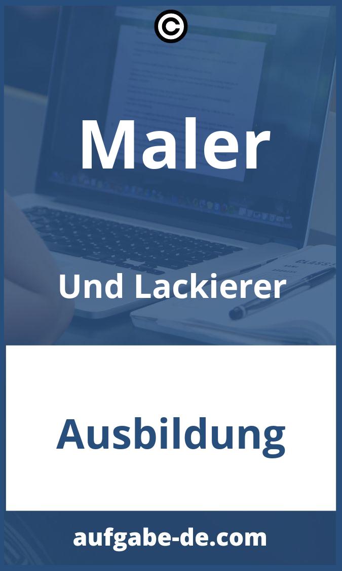 Maler Und Lackierer Aufgaben PDF