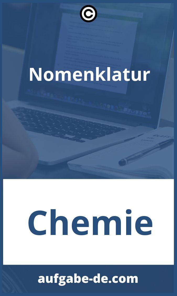 Nomenklatur Aufgaben PDF