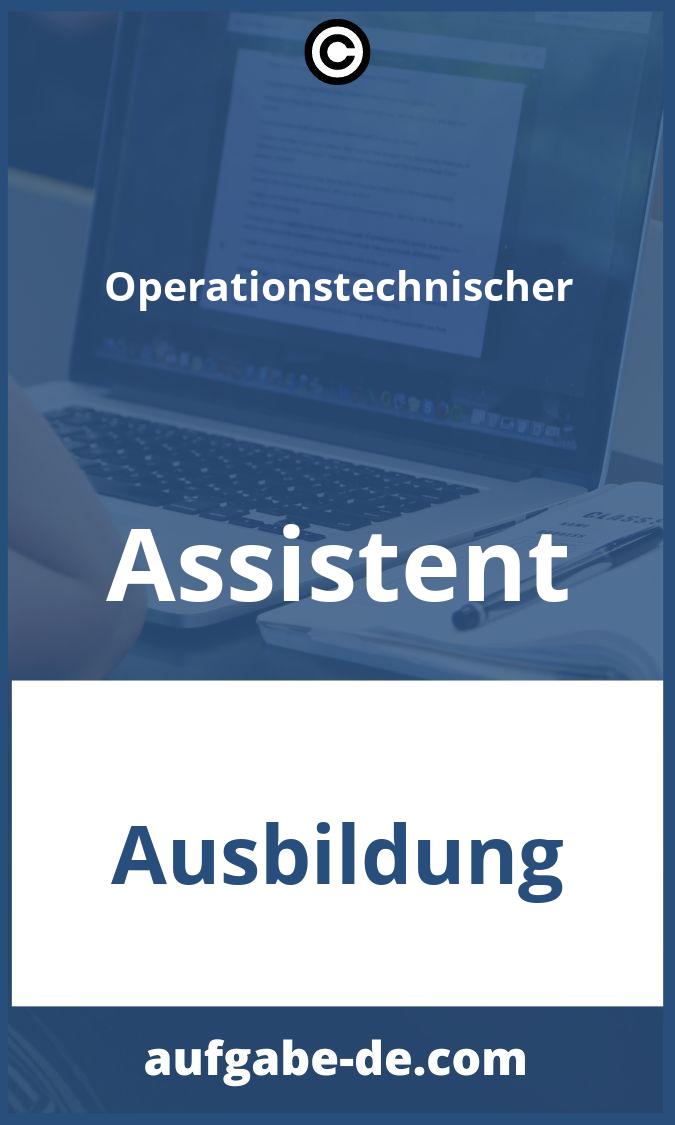 Operationstechnischer Assistent Aufgaben PDF