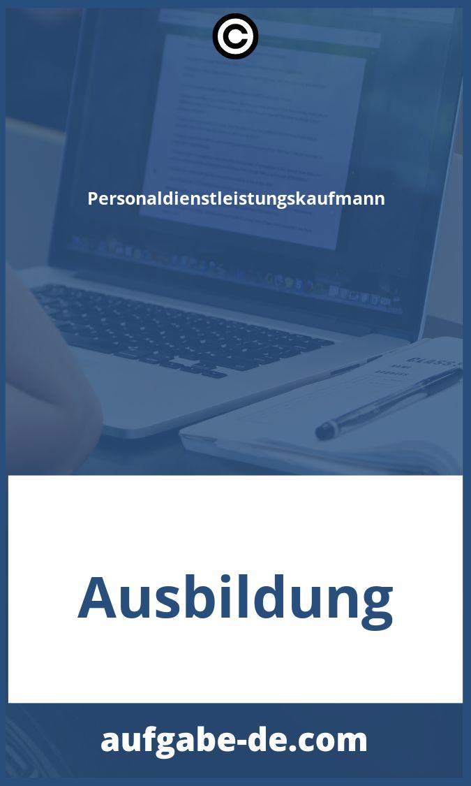 Personaldienstleistungskaufmann Aufgaben PDF