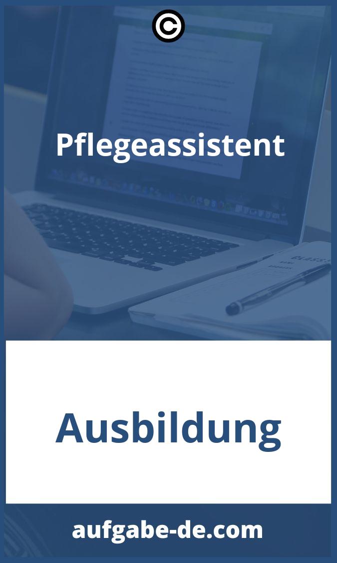 Pflegeassistent Aufgaben PDF