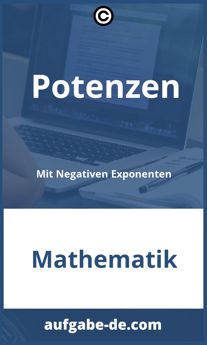 Potenzen Mit Negativen Exponenten Aufgaben PDF