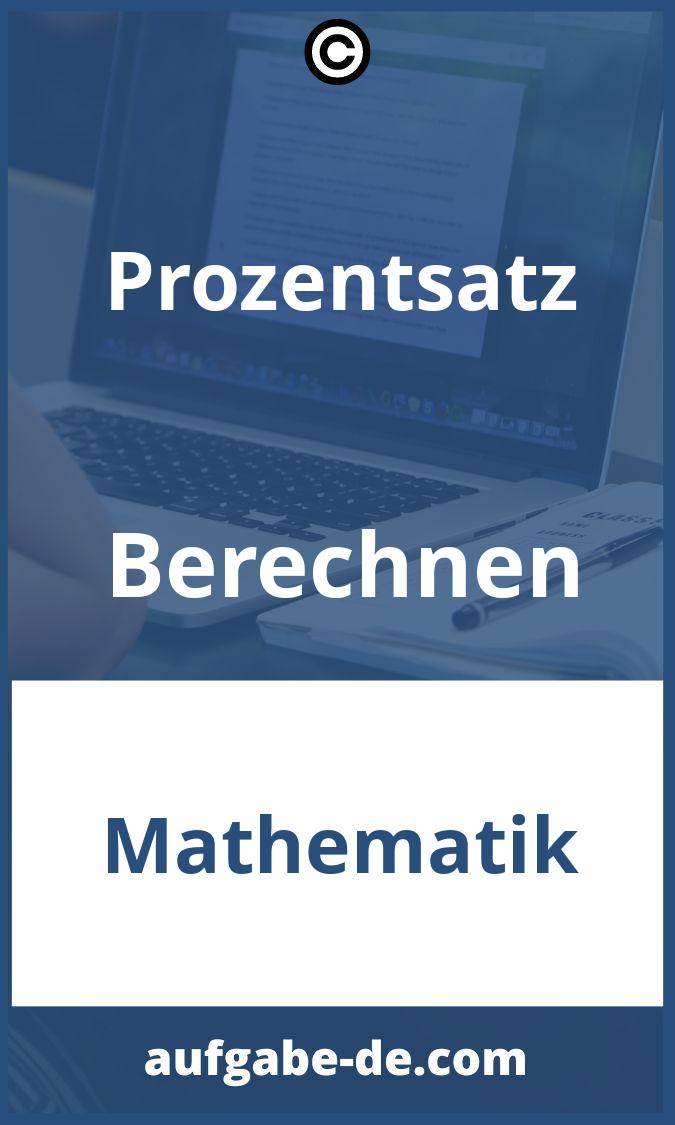 Prozentsatz Berechnen Aufgaben PDF