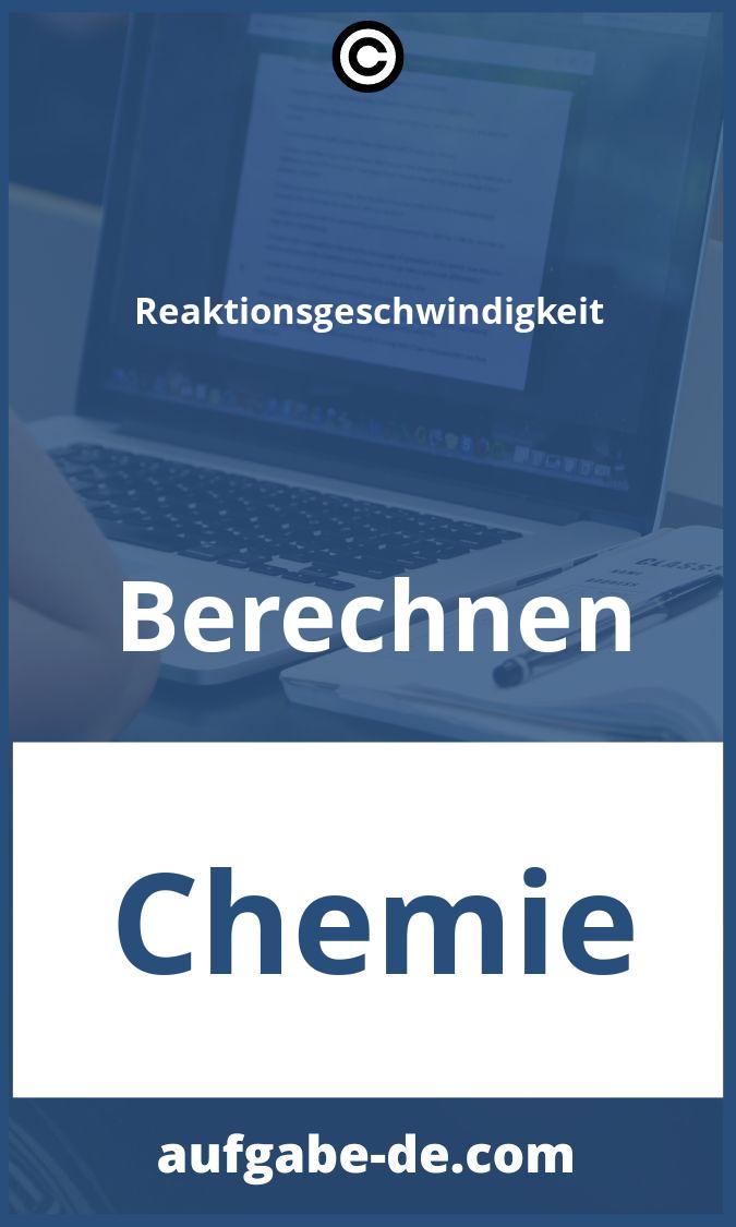 Reaktionsgeschwindigkeit Berechnen Aufgaben PDF