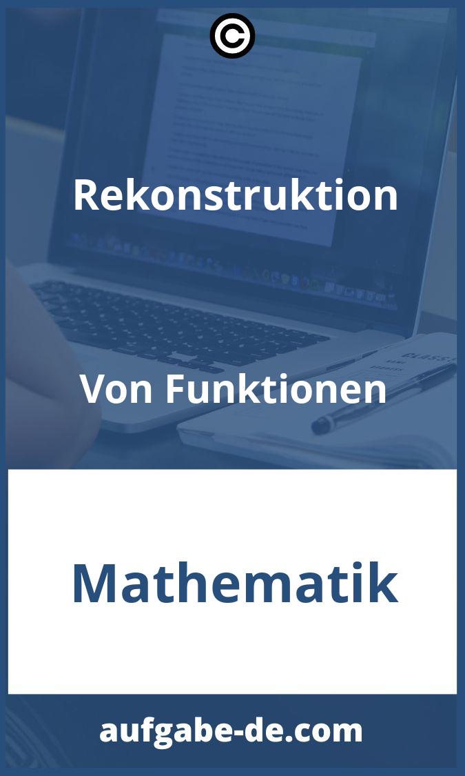 Rekonstruktion Von Funktionen Aufgaben PDF