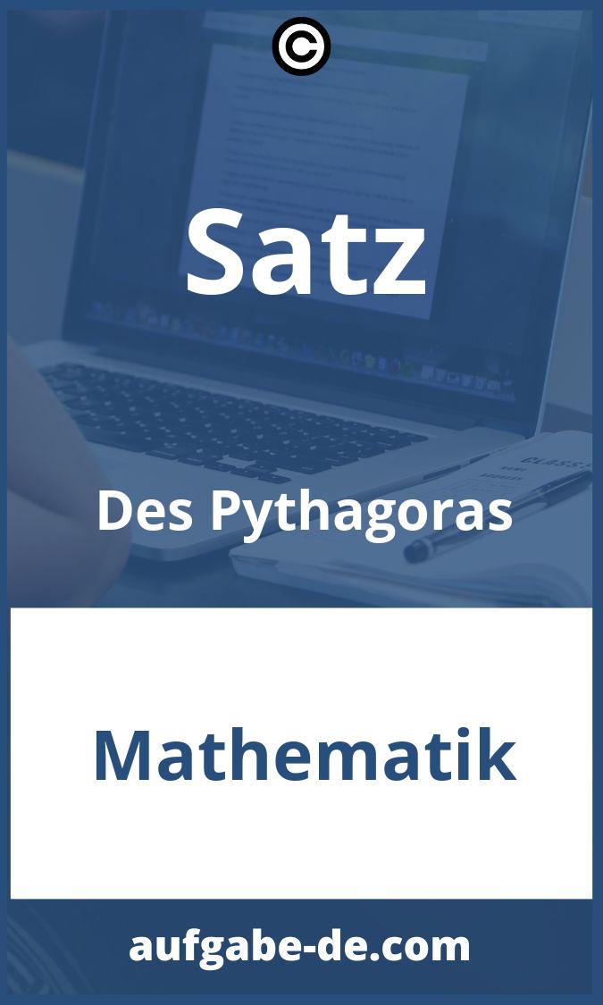 Satz Des Pythagoras Aufgaben PDF