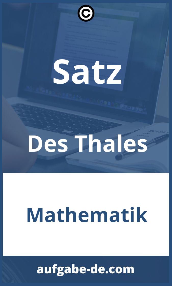 Satz Des Thales Aufgaben PDF