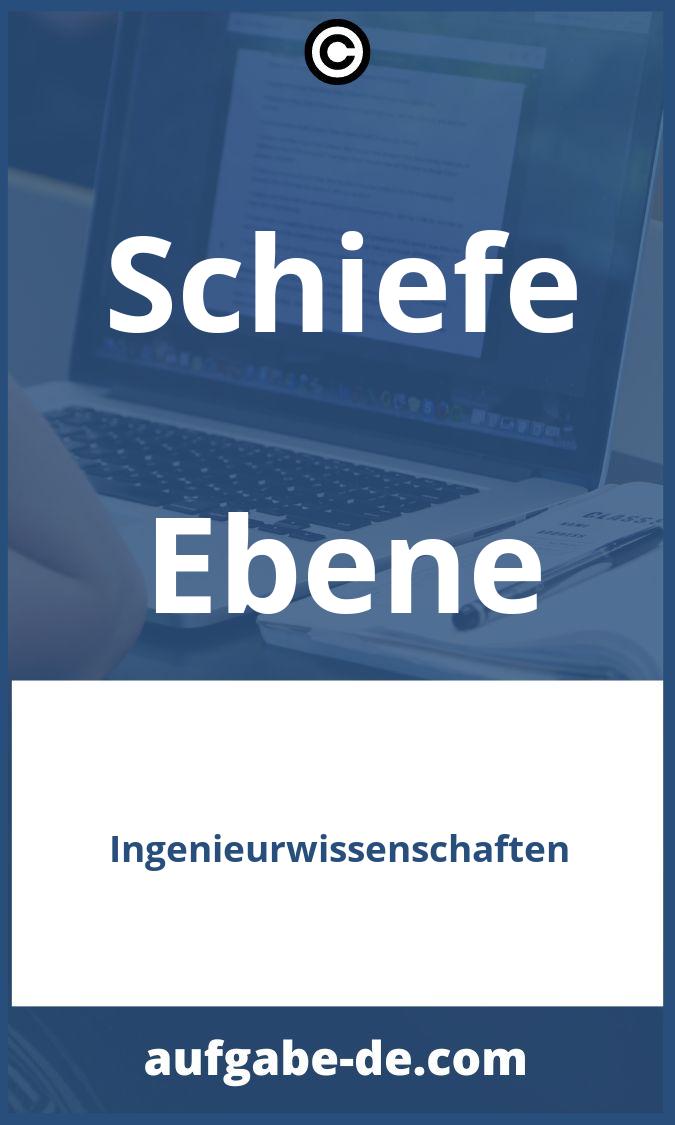 Schiefe Ebene Aufgaben PDF