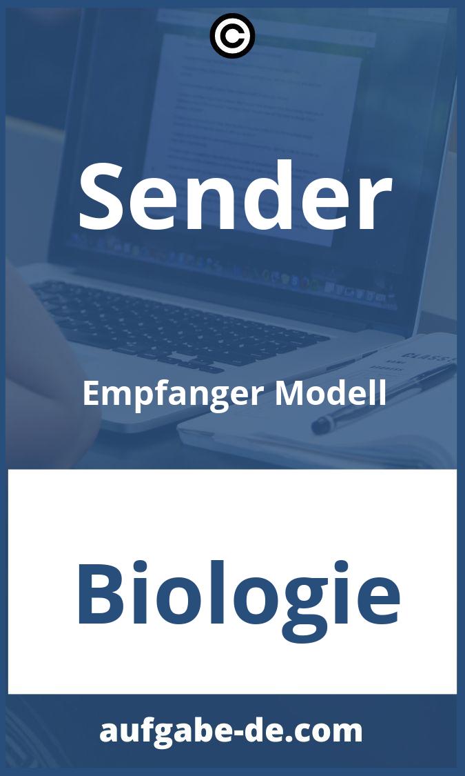 Sender Empfänger Modell Aufgaben PDF