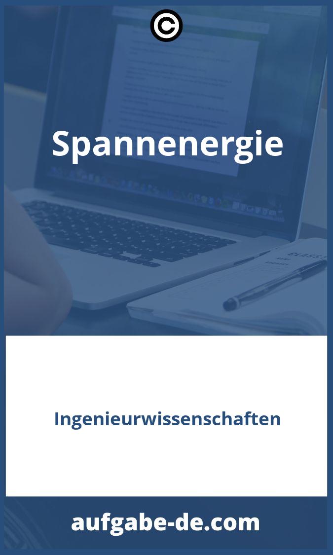 Spannenergie Aufgaben PDF