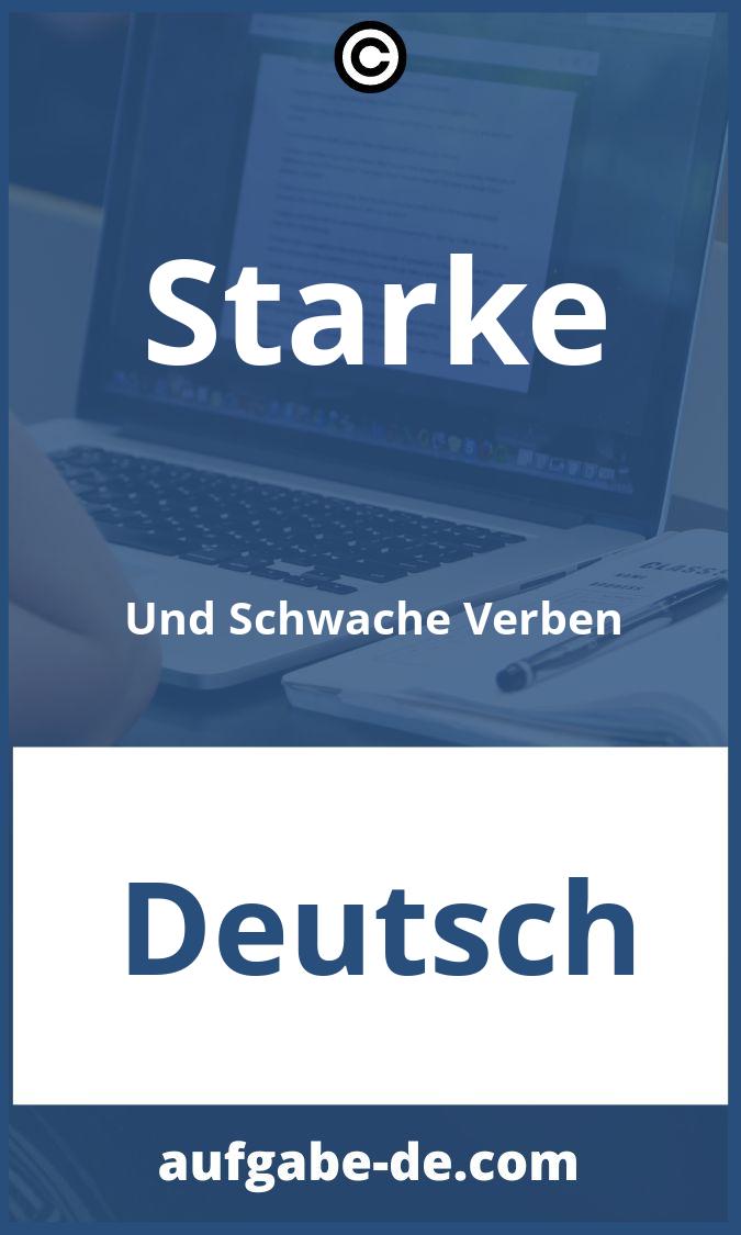 Starke Und Schwache Verben Aufgaben PDF