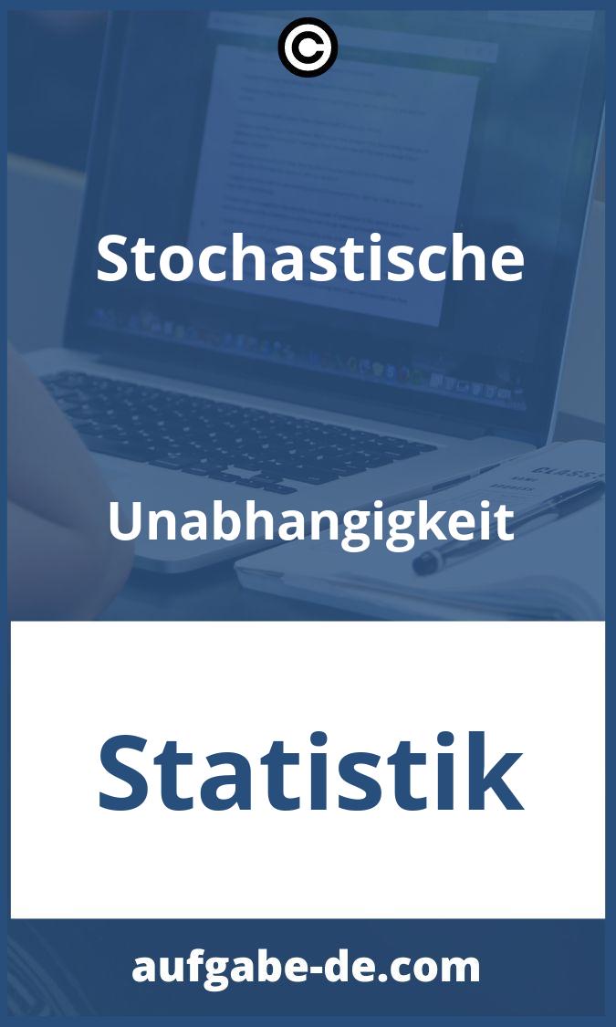 Stochastische Unabhängigkeit Aufgaben PDF