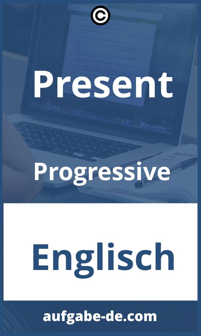 Present Progressive Aufgaben PDF