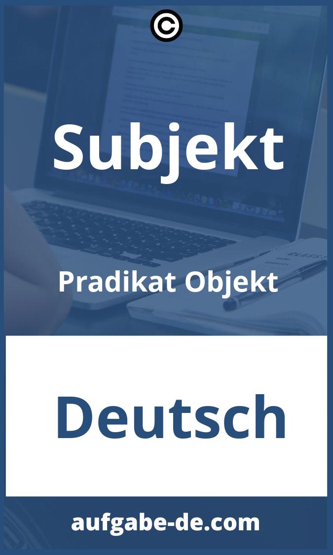 Subjekt Prädikat Objekt Aufgaben PDF