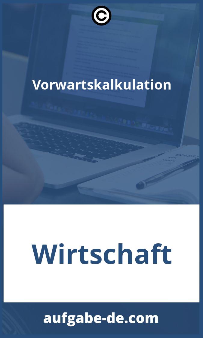 Vorwärtskalkulation Aufgaben PDF