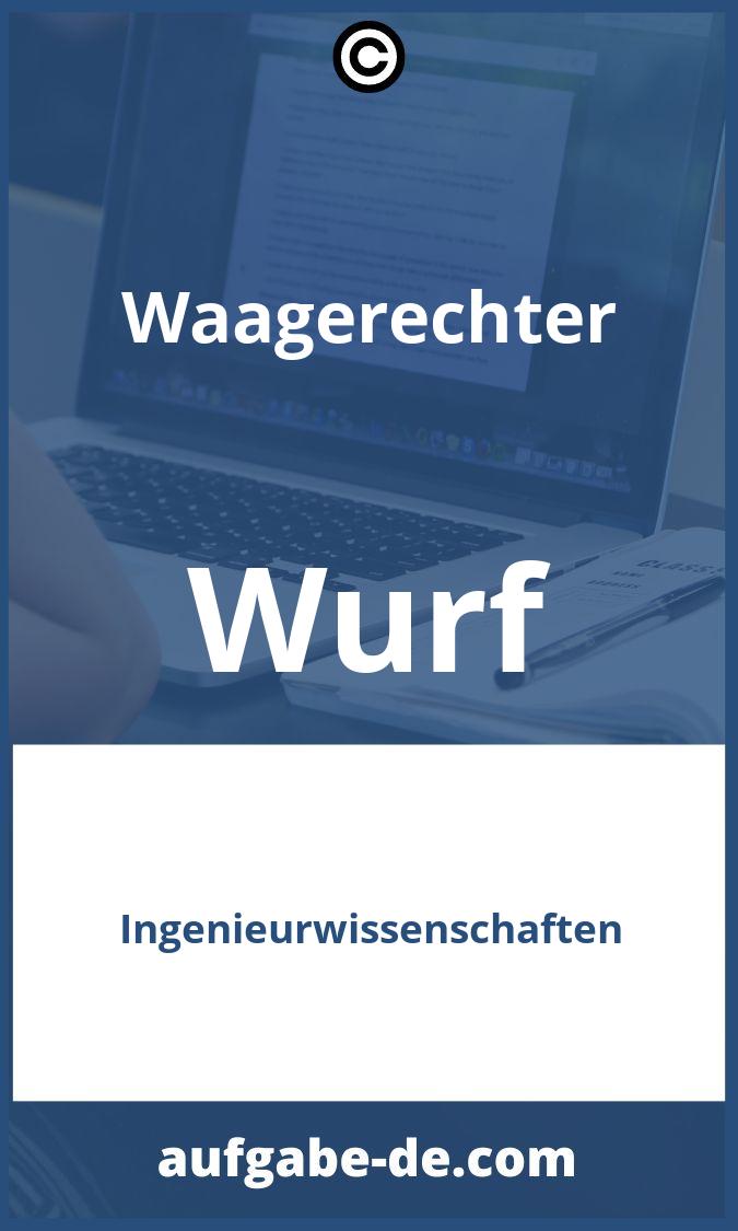 Waagerechter Wurf Aufgaben PDF