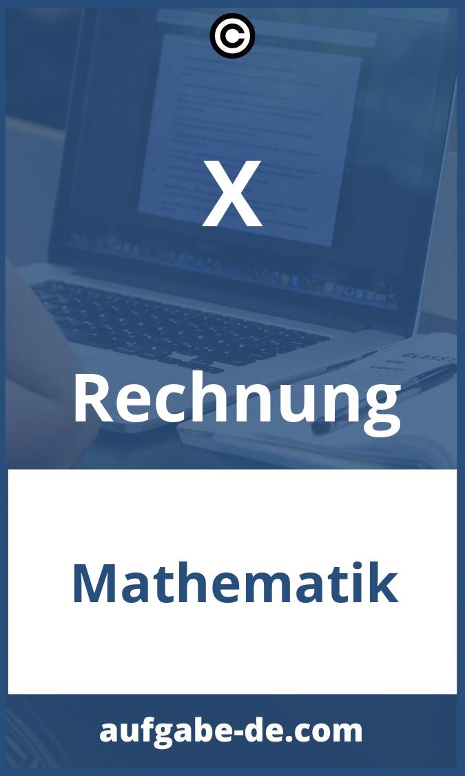 X Rechnung Aufgaben PDF